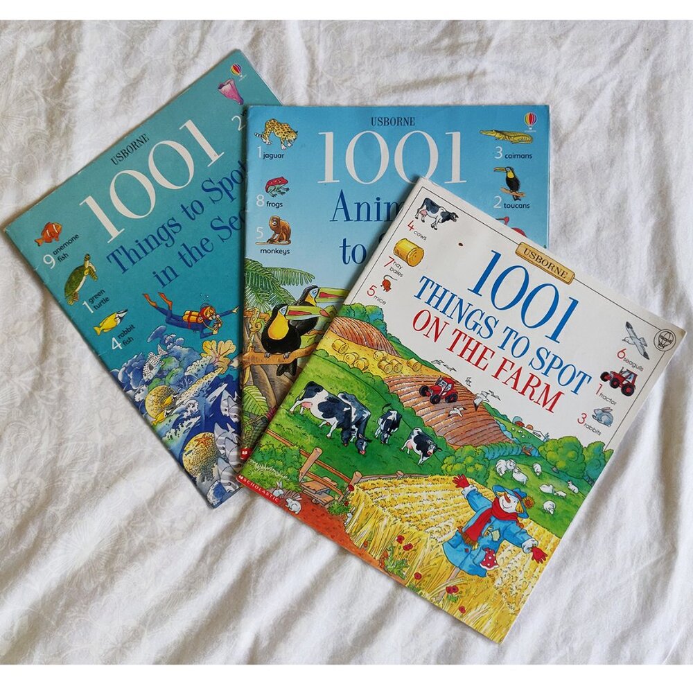 Usborne 1001 Things to Spot. 3 educational books.